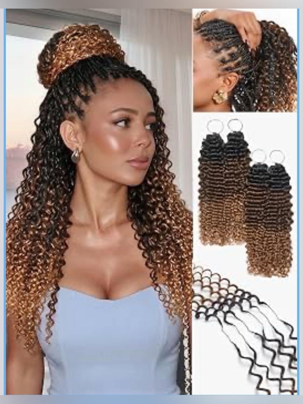 LUVME Deep Wave Miracle Knots Crochet Human Hair 16 Inch 200g
160 Strands, Pre-S